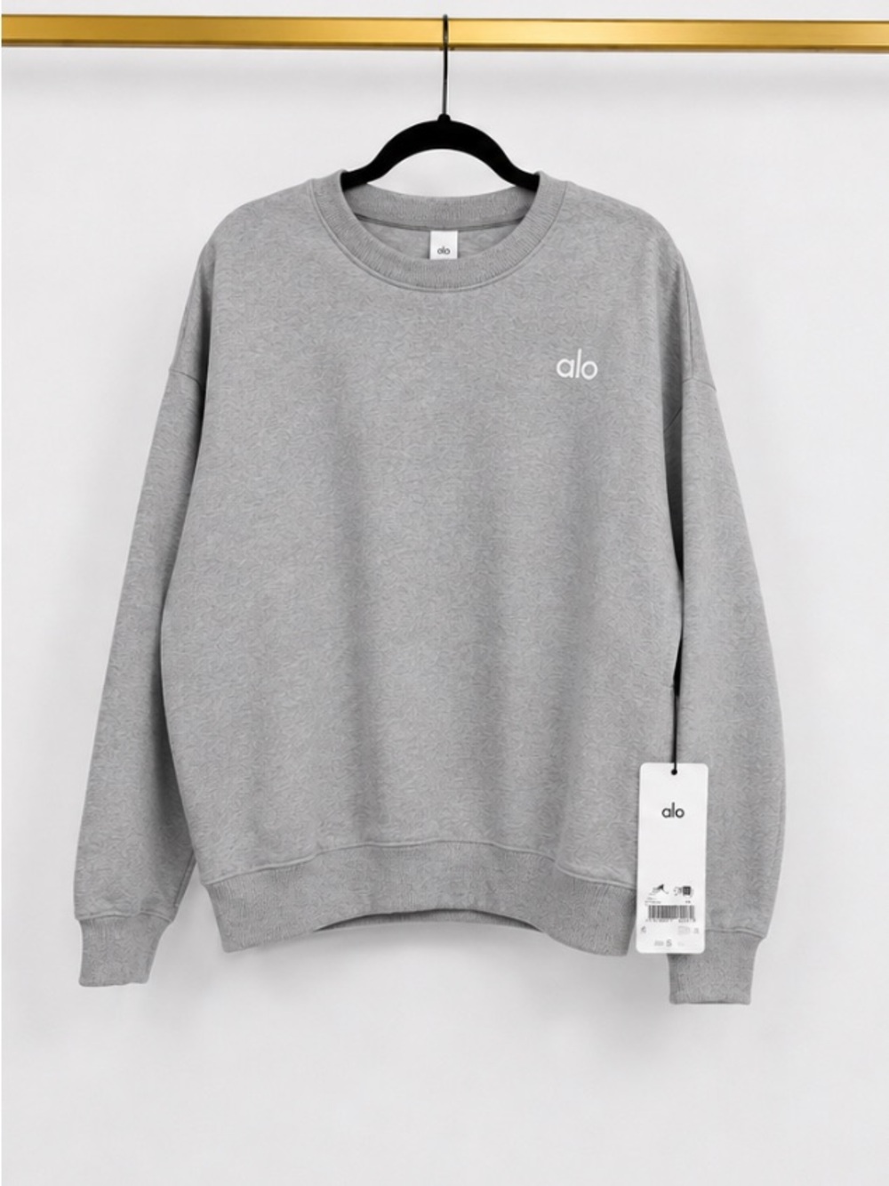 Grey Alo Sweater And Sweatpant Uncuffed Set - Picture 2 of 3